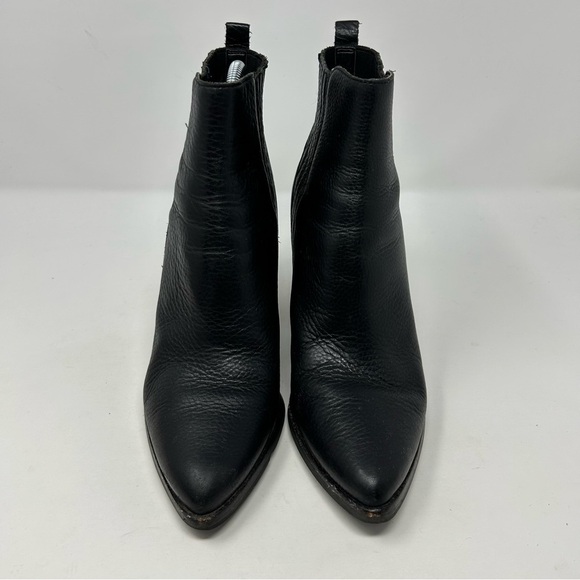 Marc Fisher LTD Black Leather Pull On Pointed Toe Ankle Boots Size 9.5 - Picture 4 of 15